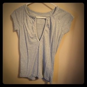 Beaded Deep VNeck top